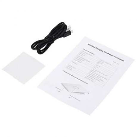 QI WIRELESS CHARGER USB OUTPUT CHARGING STAND (BLACK)