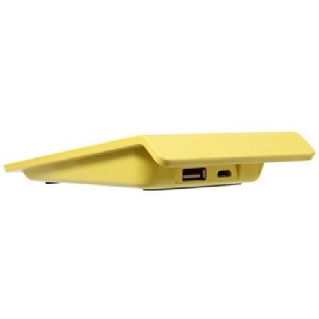 QI WIRELESS CHARGER USB OUTPUT CHARGING STAND (YELLOW)
