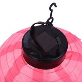 SOLAR POWERED LED LIGHT NON-WOVEN LANTERN LAMP (ROSE)