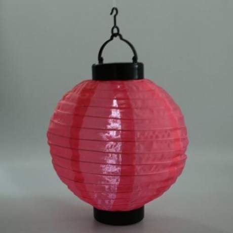 SOLAR POWERED LED LIGHT NON-WOVEN LANTERN LAMP (ROSE)