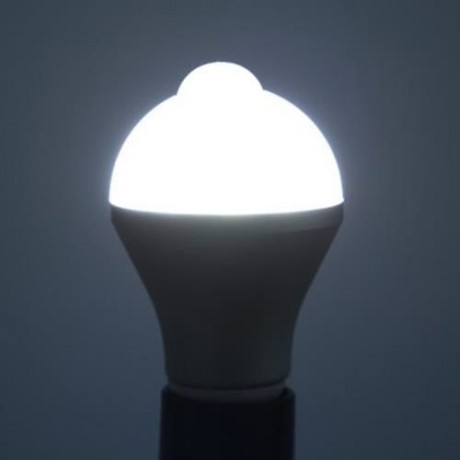 LIGHTME E27 5W 500LM HUMAN BODY INDUCTION LED BULB LIGHT (COOL WHITE LIGHT)