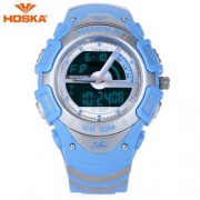 HOSKA HD011B DUAL MOVEMENT CHILDREN SPORT WATCH STOPWATCH CALENDAR ALARM BACKLIGHT 50M WAT