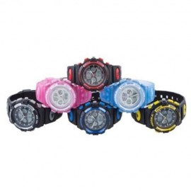 HOSKA HD005S DUAL MOVT CHILDREN SPORT QUARTZ WATCH WATER RESISTANCE CHRONOGRAPH DATE DISPL