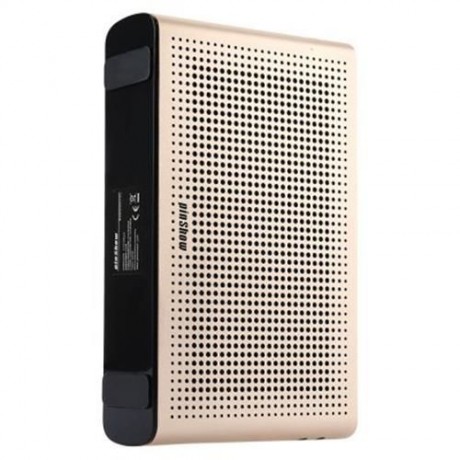 PINSHOW GOLDENTIME COWHIDE STRAP PORTABLE BLUETOOTH 4.0 WIRELESS SPEAKER SUPPORT POWER BAN