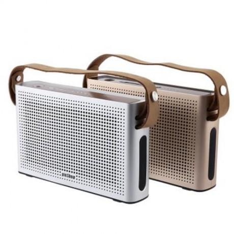 PINSHOW GOLDENTIME COWHIDE STRAP PORTABLE BLUETOOTH 4.0 WIRELESS SPEAKER SUPPORT POWER BAN