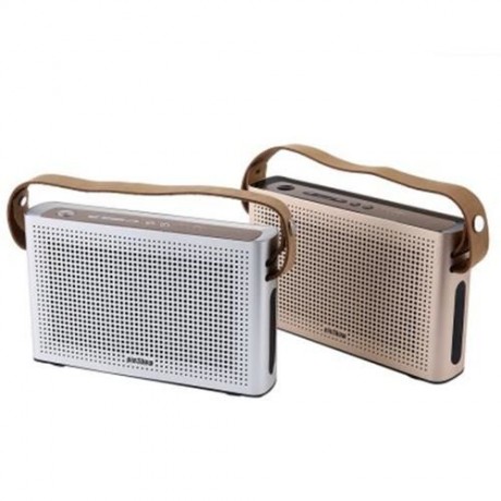 PINSHOW GOLDENTIME COWHIDE STRAP PORTABLE BLUETOOTH 4.0 WIRELESS SPEAKER SUPPORT POWER BAN