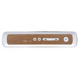 PINSHOW GOLDENTIME COWHIDE STRAP PORTABLE BLUETOOTH 4.0 WIRELESS SPEAKER SUPPORT POWER BAN