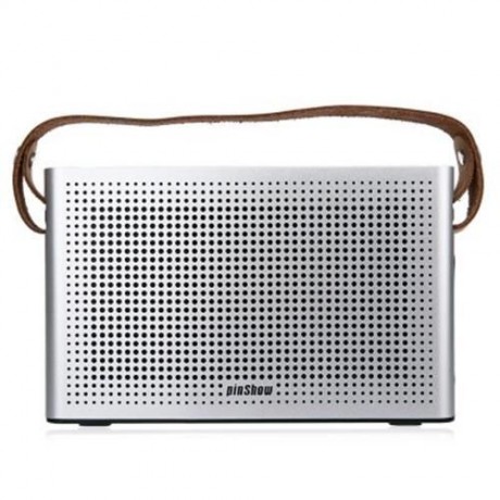 PINSHOW GOLDENTIME COWHIDE STRAP PORTABLE BLUETOOTH 4.0 WIRELESS SPEAKER SUPPORT POWER BAN