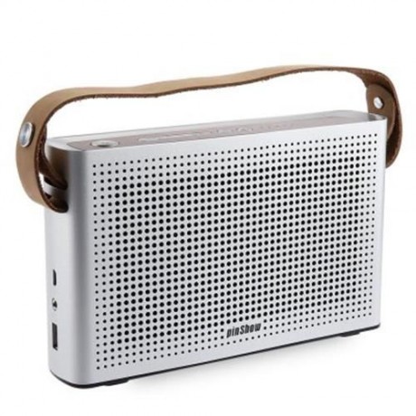 PINSHOW GOLDENTIME COWHIDE STRAP PORTABLE BLUETOOTH 4.0 WIRELESS SPEAKER SUPPORT POWER BAN