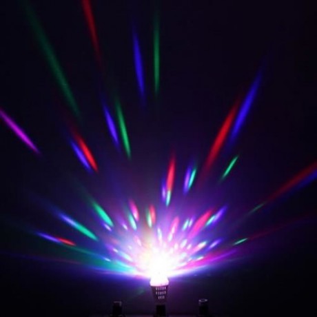 E27 3W RGB LED AUTO ROTATING BULB PARTY LIGHT PROJECTOR LIGHTING (RGB COLOR)