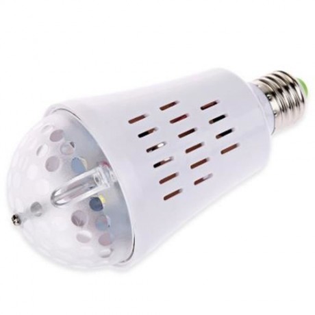 E27 3W RGB LED AUTO ROTATING BULB PARTY LIGHT PROJECTOR LIGHTING (WHITE LIGHT)