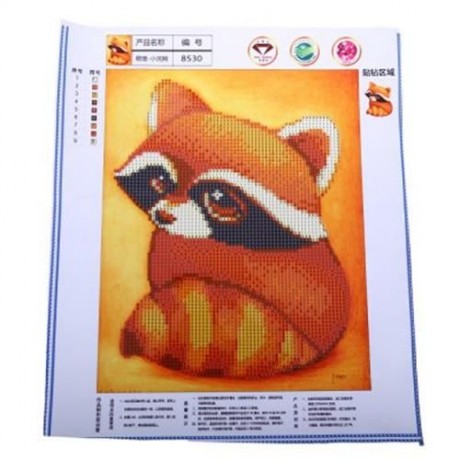 12 X 22 INCHES 5D RHINESTONE DIY NEEDLEWORK CRAFT ANIMAL PATTERN CROSS STITCH (COLORMIX)