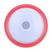 UNIVERSAL LED NIGHTLIGHT 0.5W LIGHT SENSOR HUMAN BODY MOTION LAMP (RED WITH WHITE)