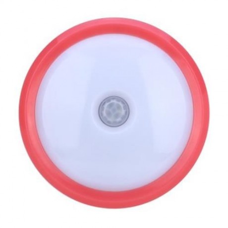 UNIVERSAL LED NIGHTLIGHT 0.5W LIGHT SENSOR HUMAN BODY MOTION LAMP (RED WITH WHITE)