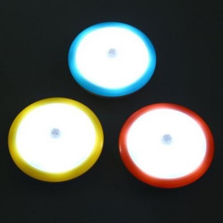 UNIVERSAL LED NIGHTLIGHT 0.5W LIGHT SENSOR HUMAN BODY MOTION LAMP (RED WITH WHITE)