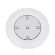 MINI CORDLESS 5 LEDS NIGHT LIGHT ROUND LED DECORATION WALL LAMP (WHITE GREY)