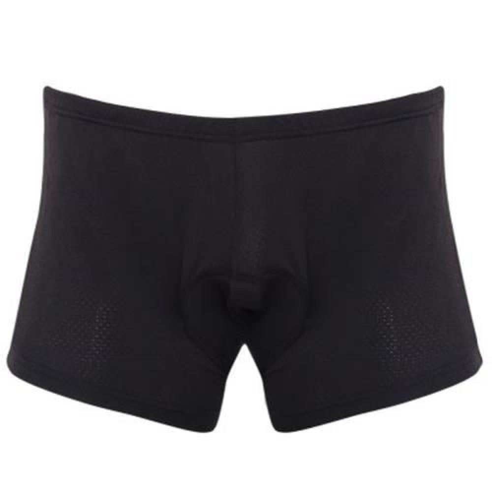 ELASTIC MALE CYCLING UNDERWEAR SHORTS UNDERPANTS OUTDOOR SPORT SUPPLIES (BLACK AND ORANGE) ELASTIC MALE CYCLING UNDERWEAR SHORTS UNDERPANTS OUTDOOR SPORT SUPPLIES (BLACK AND ORANGE)
