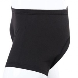 ELASTIC MALE CYCLING UNDERWEAR SHORTS UNDERPANTS OUTDOOR SPORT SUPPLIES (BLACK AND ORANGE)