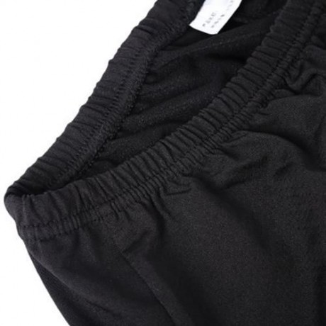 ELASTIC MALE CYCLING UNDERWEAR SHORTS UNDERPANTS OUTDOOR SPORT SUPPLIES (BLACK AND ORANGE)
