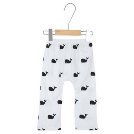 CUTE SHARK PRINTED LESIURE CHILDREN TROUSERS (WHITE)