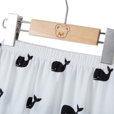 CUTE SHARK PRINTED LESIURE CHILDREN TROUSERS (WHITE)