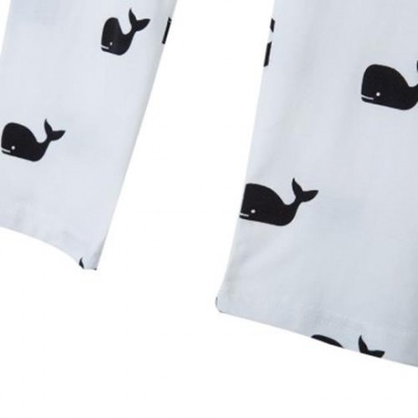 CUTE SHARK PRINTED LESIURE CHILDREN TROUSERS (WHITE)