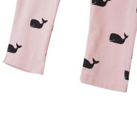 CUTE SHARK PRINTED LESIURE CHILDREN TROUSERS (PINK)