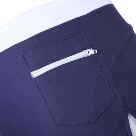 NYLON MALE SKIN COMPRESSION SWIMWEAR SWIM TRUNKS FOR SWIMMING (DEEP BLUE)