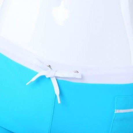 NYLON MALE SKIN COMPRESSION SWIMWEAR SWIM TRUNKS FOR SWIMMING (LAKE BLUE)