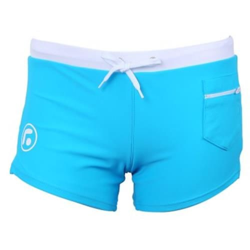 NYLON MALE SKIN COMPRESSION SWIMWEAR SWIM TRUNKS FOR SWIMMING (LAKE BLUE)