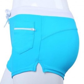 NYLON MALE SKIN COMPRESSION SWIMWEAR SWIM TRUNKS FOR SWIMMING (LAKE BLUE)