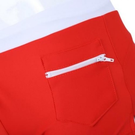 NYLON MALE SKIN COMPRESSION SWIMWEAR SWIM TRUNKS FOR SWIMMING (RED)