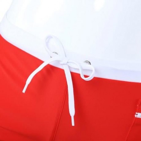 NYLON MALE SKIN COMPRESSION SWIMWEAR SWIM TRUNKS FOR SWIMMING (RED)