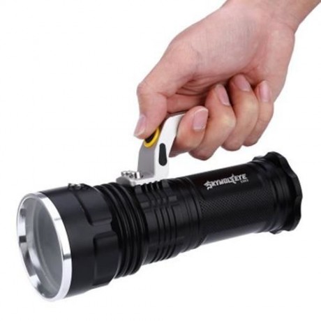 SKYWOLFEYE E663 CREE XPE 3W 500LM LED PORTABLE FLASHLIGHT WITH STRAP (BLACK)