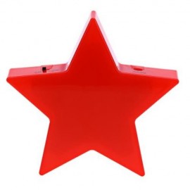 PLASTIC STAR SHAPED LED LIGHT DECORATIVE CANDLE LAMP (RED)