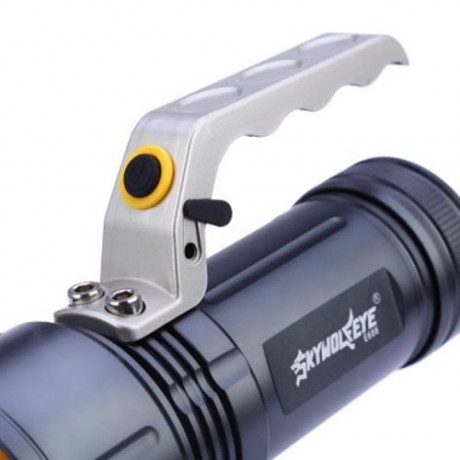 SKYWOLFEYE E688 SEARCHLIGHT CREE XPE LED 3W 500LM TORCH 3-MODE FLASHLIGHT (SILVER GRAY)