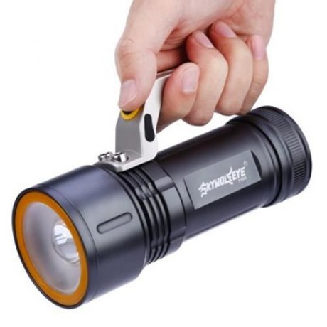 SKYWOLFEYE E688 SEARCHLIGHT CREE XPE LED 3W 500LM TORCH 3-MODE FLASHLIGHT (SILVER GRAY)