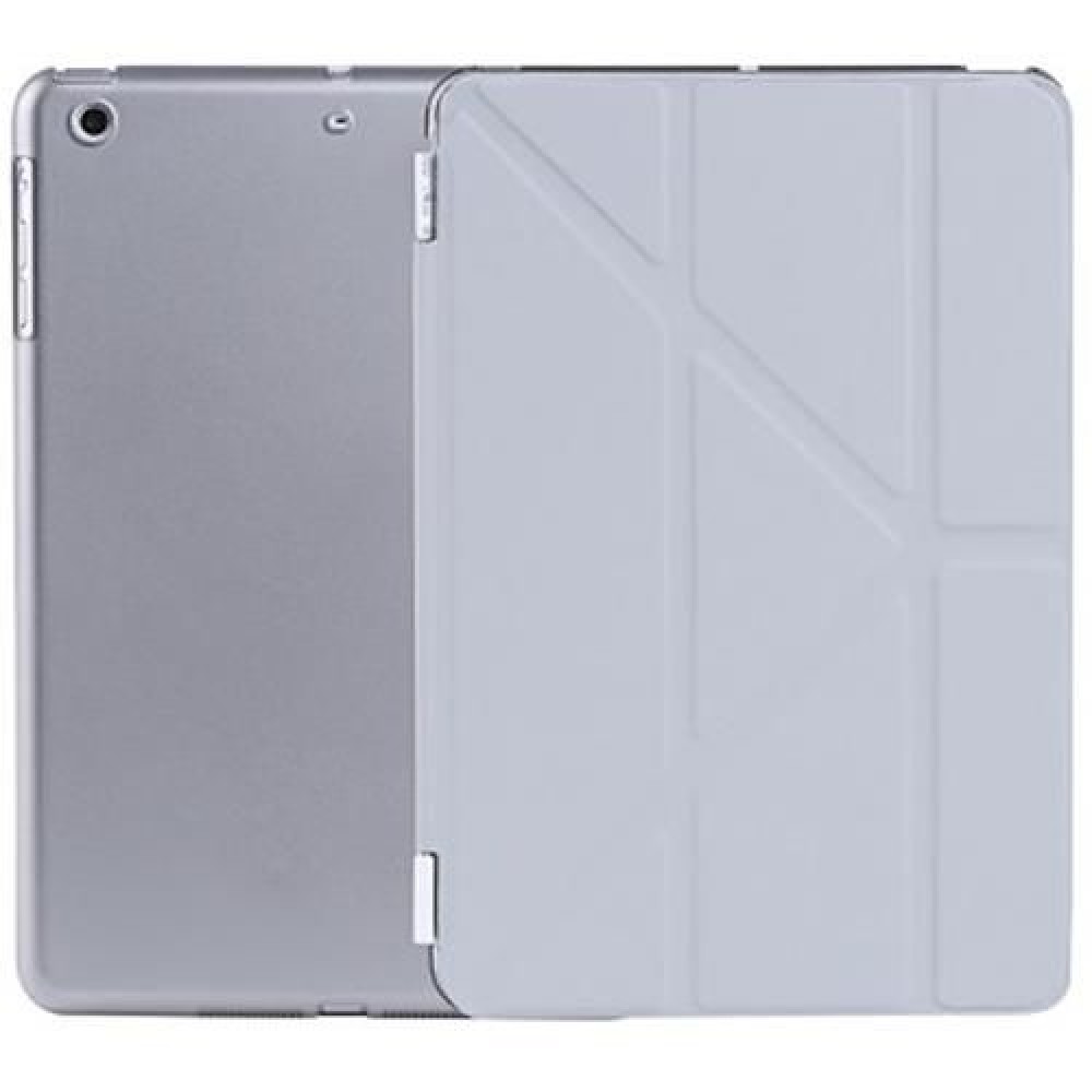 ULTRA SLIM REMOVABLE PU LEATHER PC BACK COVER SMART SLEEP MULTI-FOLDING STAND FOR IPAD MIN