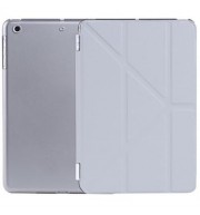 ULTRA SLIM REMOVABLE PU LEATHER PC BACK COVER SMART SLEEP MULTI-FOLDING STAND FOR IPAD MIN