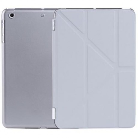 ULTRA SLIM REMOVABLE PU LEATHER PC BACK COVER SMART SLEEP MULTI-FOLDING STAND FOR IPAD MIN