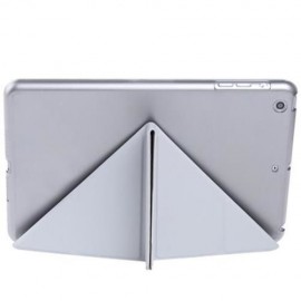 ULTRA SLIM REMOVABLE PU LEATHER PC BACK COVER SMART SLEEP MULTI-FOLDING STAND FOR IPAD MIN