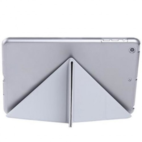 ULTRA SLIM REMOVABLE PU LEATHER PC BACK COVER SMART SLEEP MULTI-FOLDING STAND FOR IPAD MIN