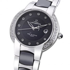LOTUSMAN DL895TXA WOMEN QUARTZ WATCH CALENDAR ARTIFICIAL DIAMOND DIAL WATER RESISTANCE WRI