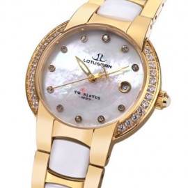 LOTUSMAN DL895TXA WOMEN QUARTZ WATCH CALENDAR ARTIFICIAL DIAMOND DIAL WATER RESISTANCE WRI