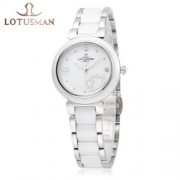 LOTUSMAN DL901TWA WOMEN QUARTZ WATCH WATER RESISTANCE ARTIFICIAL DIAMOND HEART PATTERN DIA