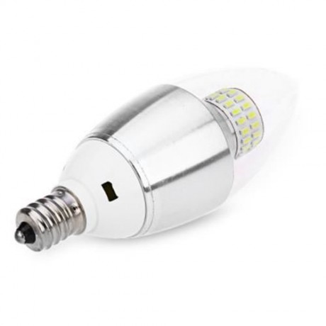 E12 110V 6W SMD 3014 LED CANDLE LIGHT (COOL WHITE LIGHT)