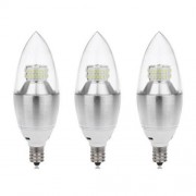 3PCS E12 110V 6W SMD 3014 LED CANDLE LIGHT (COOL WHITE LIGHT)