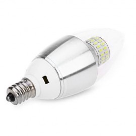 3PCS E12 110V 6W SMD 3014 LED CANDLE LIGHT (COOL WHITE LIGHT)