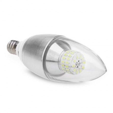 3PCS E12 110V 6W SMD 3014 LED CANDLE LIGHT (COOL WHITE LIGHT)