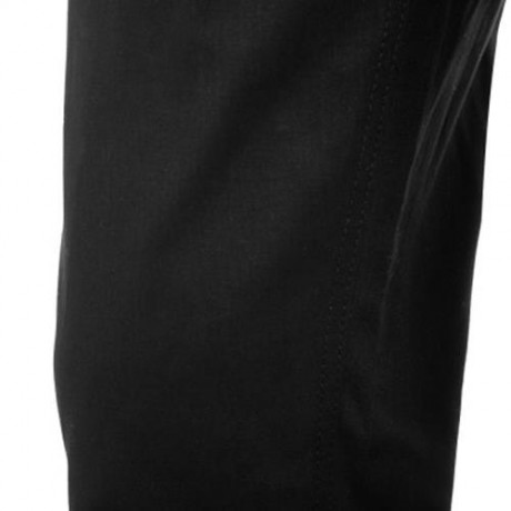 OVERSIZE SOLID COLOR ZIPPER DESIGN MEN CASUAL PANTS (BLACK)